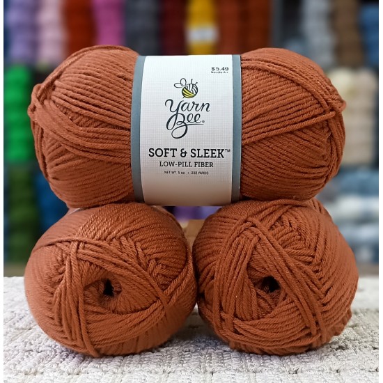 Yarn Bee Soft & Sleek 420-440 GR İhraç Fazİası El Örgü İpi - Turuncu Taba