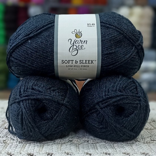 Yarn Bee Soft & Sleek 420-440 GR İhraç Fazİası El Örgü İpi - Antrasit