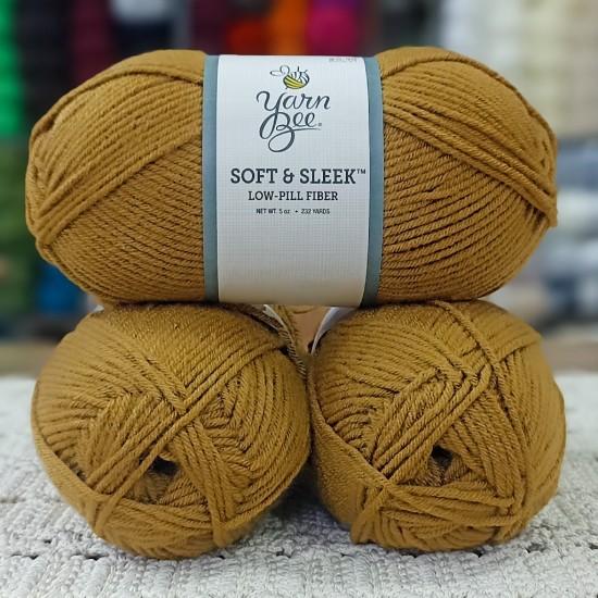 Yarn Bee Soft & Sleek 420-440 GR İhraç Fazİası El Örgü İpi - Tütün