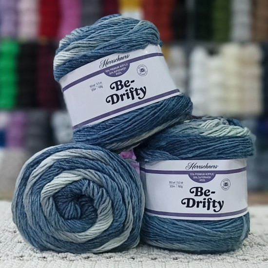 450-500 gr Be-Drifty %30 Superwash Wool Cake Yarn Ebruli İhraç Fazlası El Örgü İpi