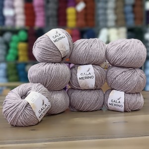 10 Adet 500 gr Gala Merino XL  %40 Merino S.W İhraç Fazlası El Örgü İpliği - 1022 XL Vizon Bej Melanj