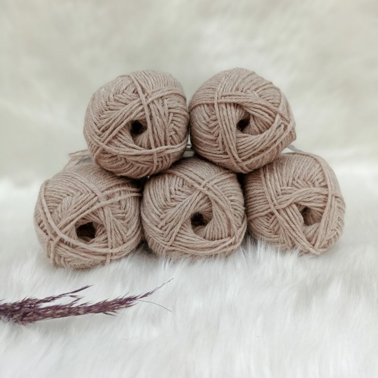 500 gr %75 Wool   İhraç  El Örgü İpi - Bej Melanj