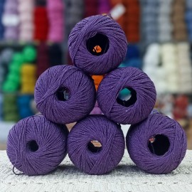 6 Adet (600) gr Cotton Love Yarns %100 Brezilya Saf Pamuk - Mürdüm Mor