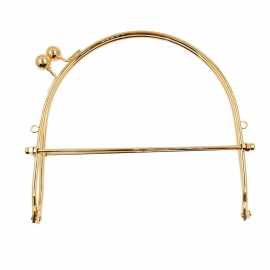 Mango Lüx Öpücük Çanta Cüzdan Klipsi 19 cm - Gold