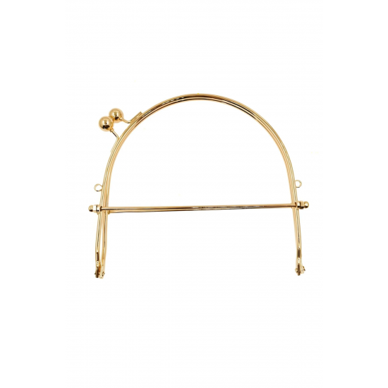 Mango Lüx Öpücük Çanta Cüzdan Klipsi 19 cm - Gold