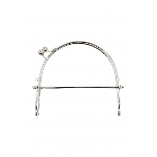Mango Lüx Öpücük Çanta Cüzdan Klipsi 19 cm - Gümüş