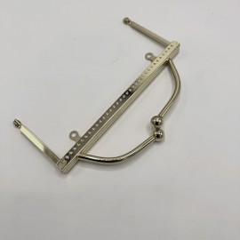 Metal Örme Çanta Bursu  20 cm Topuzlu El Tutmalı ANTİK