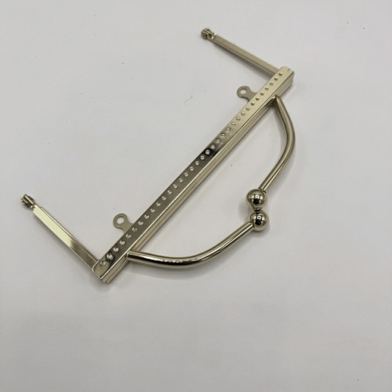 Metal Örme Çanta Bursu  20 cm Topuzlu El Tutmalı ANTİK