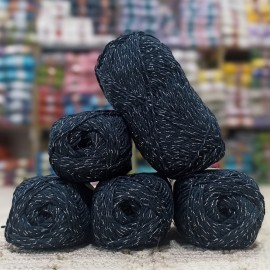 500 gr %80 Pamuk SİMLİ El Örgü İpi - Kömür Füme