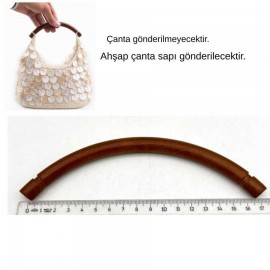 Ahşap Oval Model Çanta Sapı 17 cm 