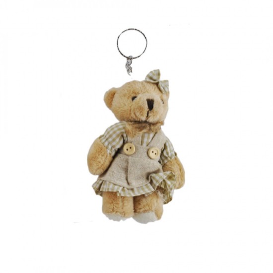Peluş Ayıcık Anahtarlık - Battaniye - Bebek Hırka Süsü -  Elbiseli Model
