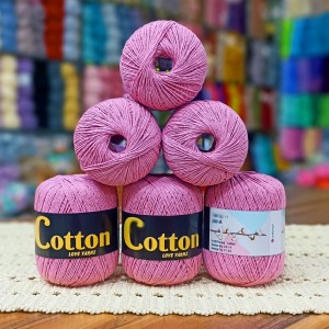 6 Adet (600) gr Cotton Love Yarns %100 Brezilya Saf Pamuk - Şeker Pembe