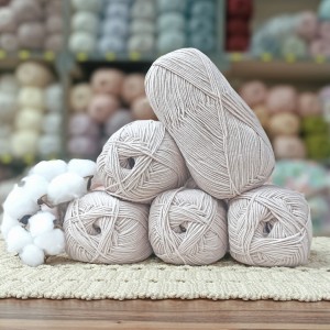 500 gr Gold Life Cotton %50 Pamuk El Örgü İpi - Uçuk Ten Pudra