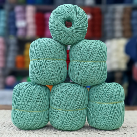 6 Adet (600) gr Cotton Love Yarns %100 Brezilya Saf Pamuk - Adaçayı