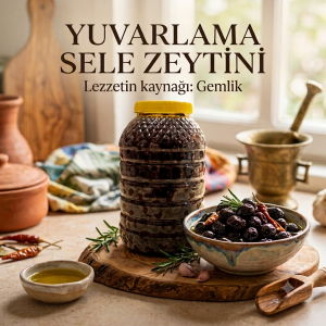 Yuvarlama Sele Zeytini 2 Kg - Gemlik ( Gemiç ) Zeytini