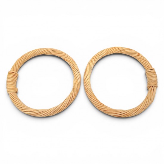 Gerçek Bambu Çanta Sapı Yuvarlak Model 12,5 cm - Naturel