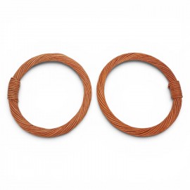 Gerçek Bambu Çanta Sapı Yuvarlak Model 12,5 cm - Orange