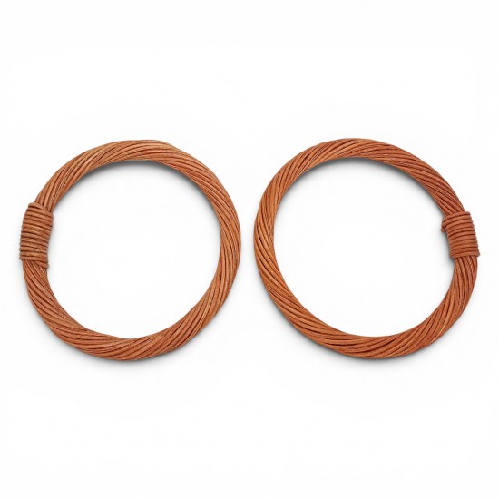 Gerçek Bambu Çanta Sapı Yuvarlak Model 12,5 cm - Orange
