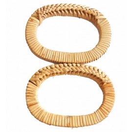 Gerçek Bambu Çanta Sapı Oval Model 13 cm - Naturel
