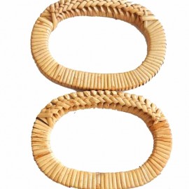 Gerçek Bambu Çanta Sapı Oval Model 13 cm - Naturel