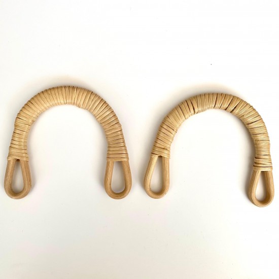 Gerçek Bambu Çanta Sapı U Model 15 cm - Naturel