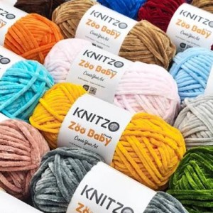 5 adet (500 gr) KNITZO Zoo Baby Chuncky Chenille Kadife  