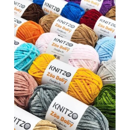 5 adet (500 gr) KNITZO Zoo Baby Chuncky Chenille Kadife  