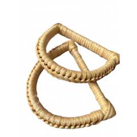 Gerçek Bambu Çanta Sapı D Model 14 cm - Naturel