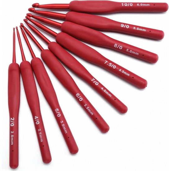 Kırmızı Red Silikon Saplı Tığ Seti – Çantalı 9’lu Tığ Seti