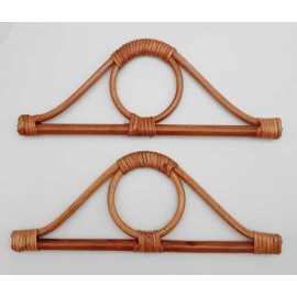 Gerçek Bambu Çanta Sapı Göz Model 27 cm - Orange