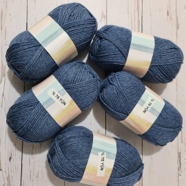  500 gr  Nako Outlet  %75 Wool El örgü İpi  - Denim Mavisi