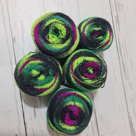 650-670 gr Universe Simli Cakeyarn Ebruli İhraç Fazlası El Örgü İpi -EBRULİ