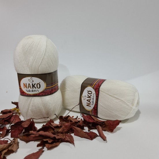 500gr Nako Nakolen %49 wool -Ekru